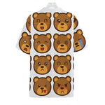 Teddy Bear Emoji Print Hawaiian Shirt