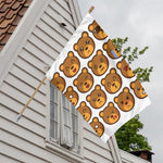 Teddy Bear Emoji Print House Flag