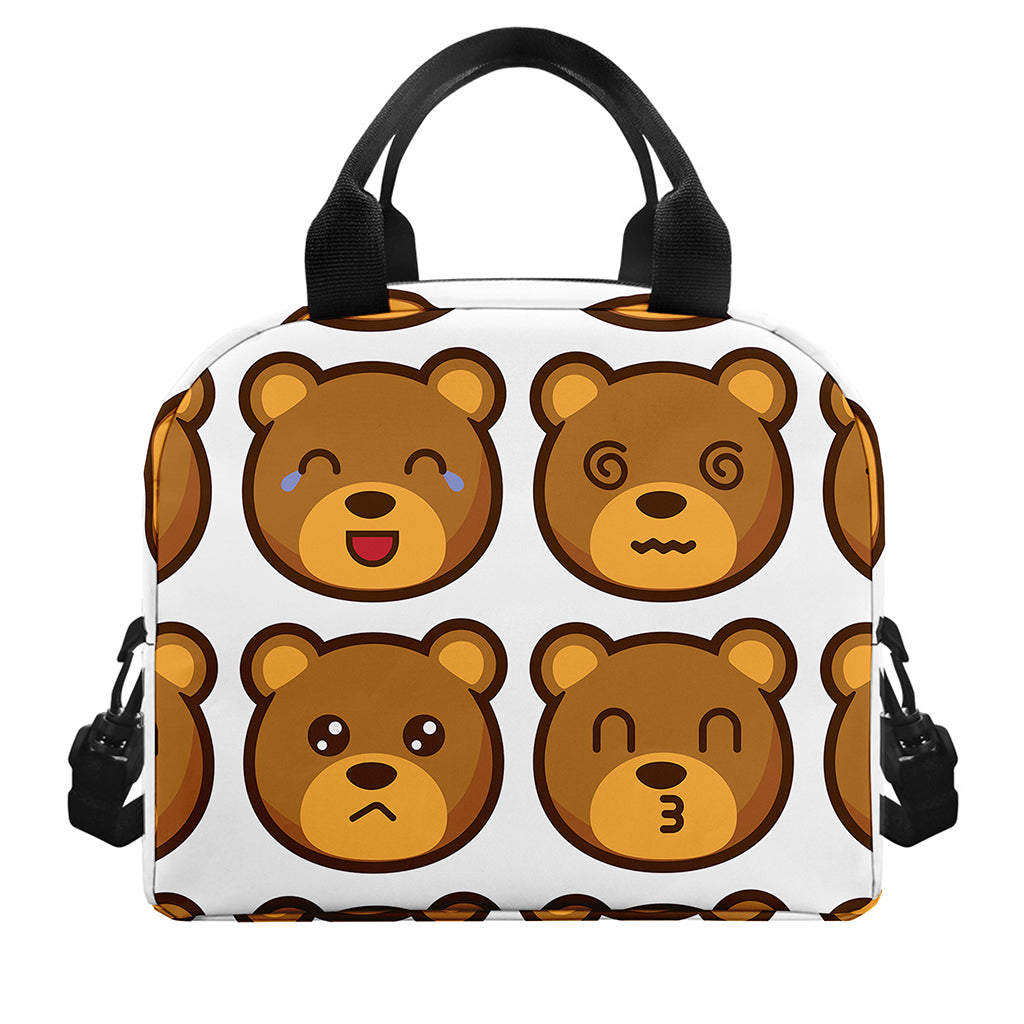 Teddy Bear Emoji Print Insulated Lunch Bag