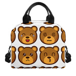 Teddy Bear Emoji Print Insulated Lunch Bag