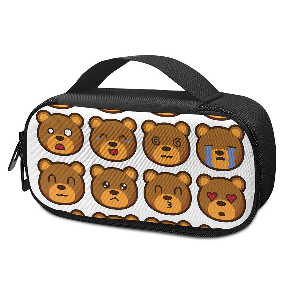 Teddy Bear Emoji Print Insulin Cooler Travel Case