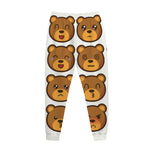 Teddy Bear Emoji Print Jogger Pants