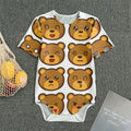 Teddy Bear Emoji Print Men's Bodysuit