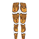Teddy Bear Emoji Print Men's leggings