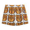 Teddy Bear Emoji Print Mesh Shorts