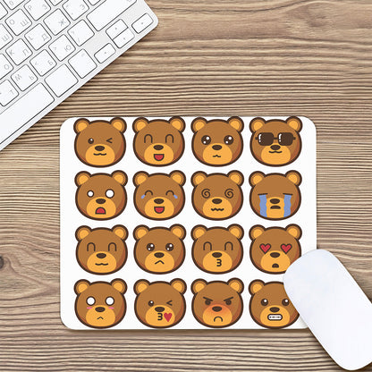 Teddy Bear Emoji Print Mouse Pad