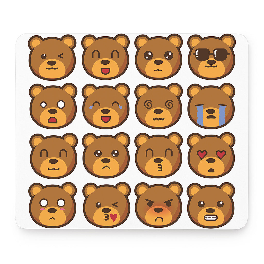 Teddy Bear Emoji Print Mouse Pad