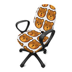 Teddy Bear Emoji Print Office Chair Cover