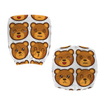 Teddy Bear Emoji Print Office Chair Cover