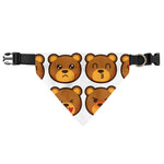 Teddy Bear Emoji Print Over The Collar Dog Bandana