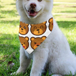 Teddy Bear Emoji Print Over The Collar Dog Bandana
