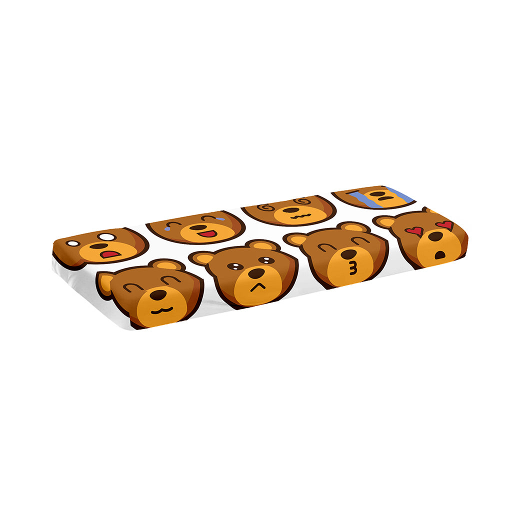 Teddy Bear Emoji Print Piano Keyboard Cover