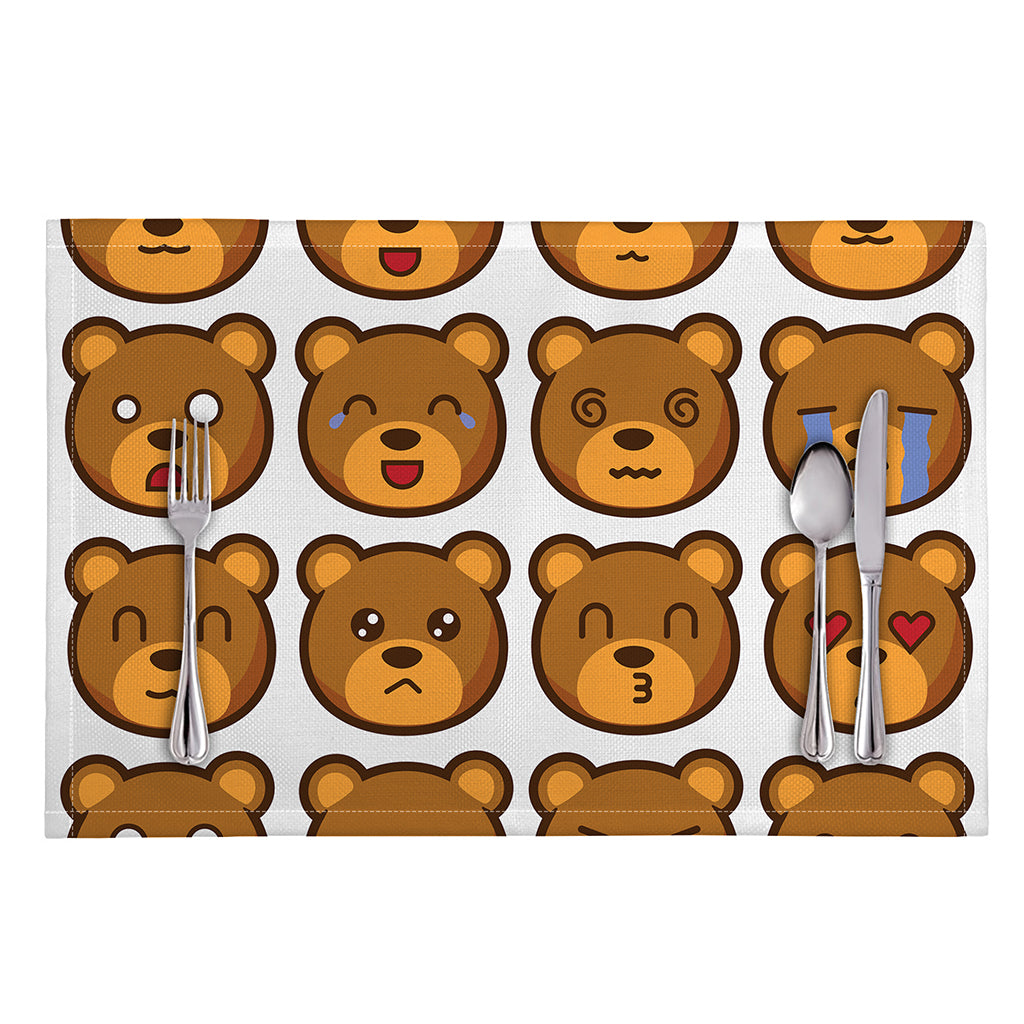 Teddy Bear Emoji Print Placemat