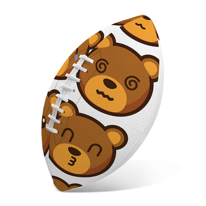 Teddy Bear Emoji Print Rugby Ball