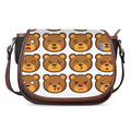 Teddy Bear Emoji Print Saddle Bag