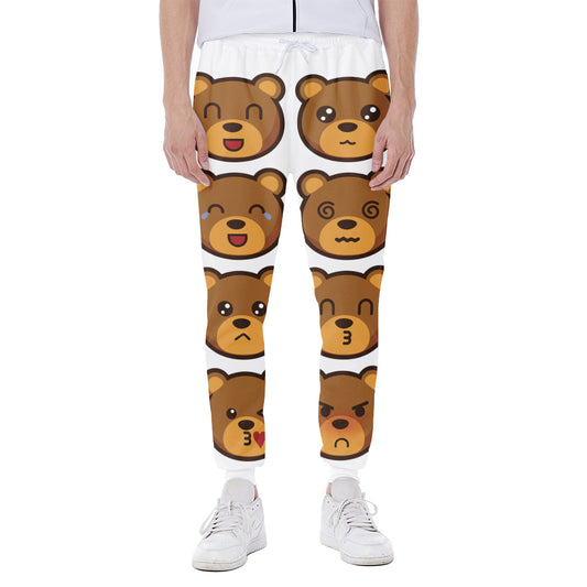 Teddy Bear Emoji Print Scuba Joggers