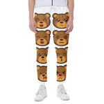Teddy Bear Emoji Print Scuba Joggers