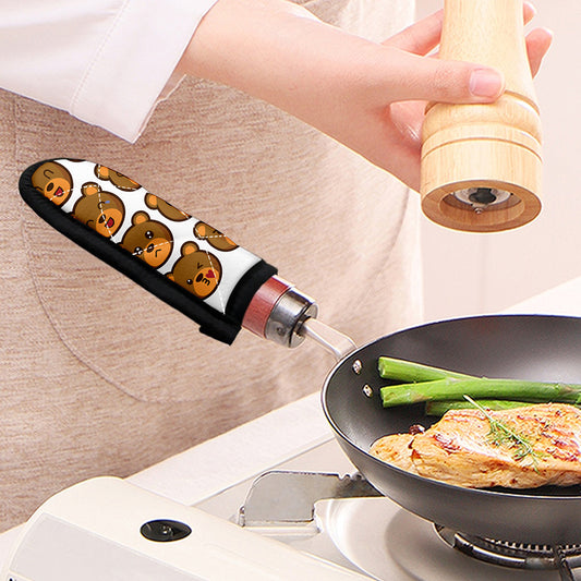 Teddy Bear Emoji Print Skillet Handle Cover