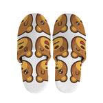 Teddy Bear Emoji Print Slippers