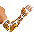 Teddy Bear Emoji Print Sun Protection Arm Sleeves
