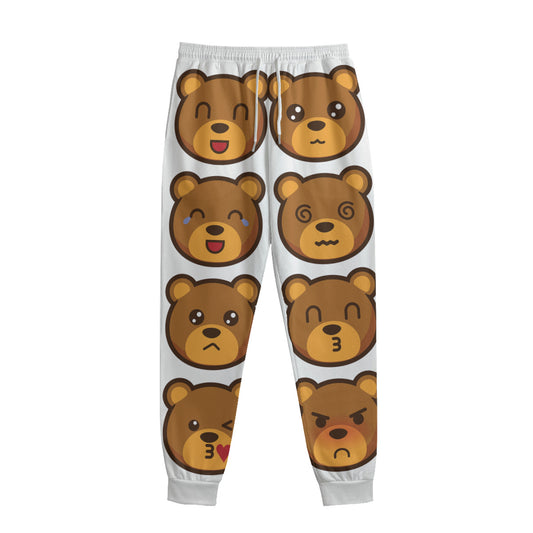 Teddy Bear Emoji Print Sweatpants