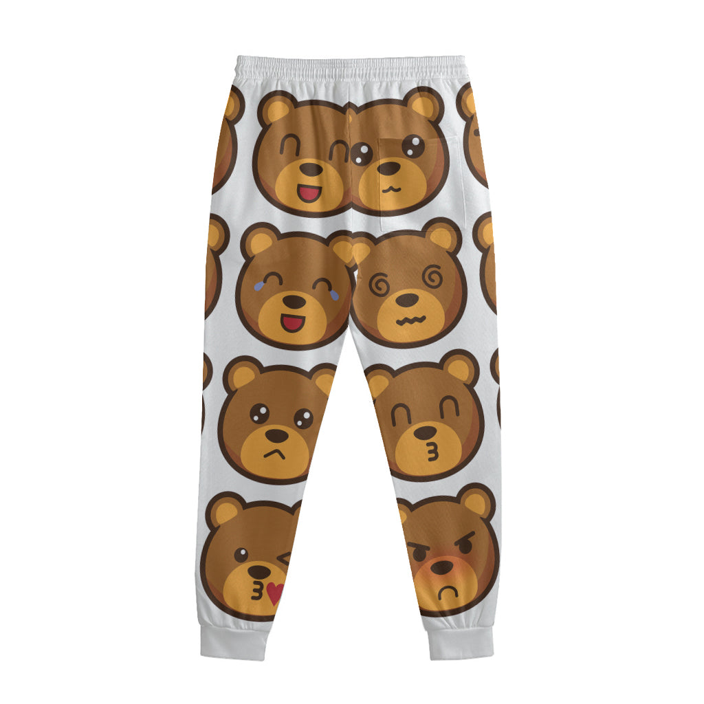 Teddy Bear Emoji Print Sweatpants
