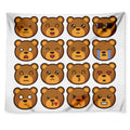 Teddy Bear Emoji Print Tapestry