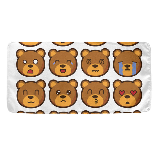 Teddy Bear Emoji Print Towel