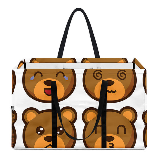Teddy Bear Emoji Print Utility Tote Bag