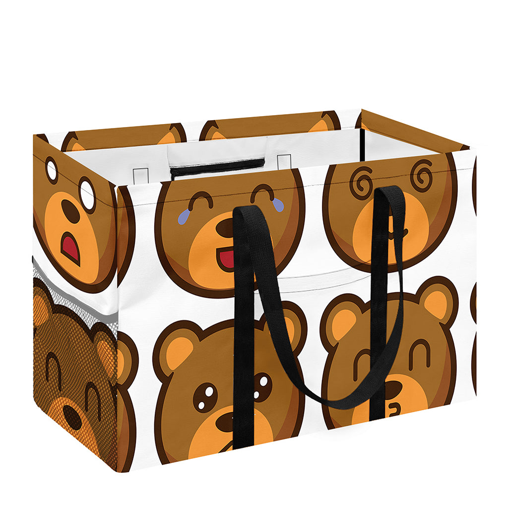 Teddy Bear Emoji Print Utility Tote Bag