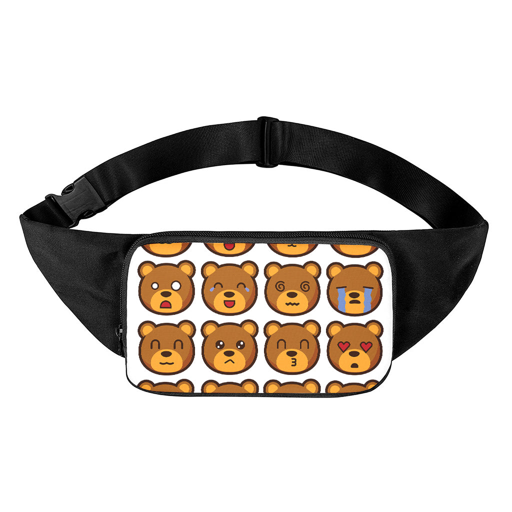 Teddy Bear Emoji Print Waist Bag