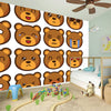 Teddy Bear Emoji Print Wall Sticker