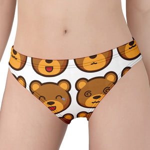 Teddy Bear Emoji Print Women's Panties