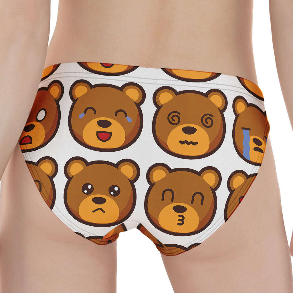 Teddy Bear Emoji Print Women's Panties