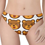 Teddy Bear Emoji Print Women's Thong