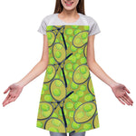 Tennis Ball And Racket Pattern Print Adjustable Apron