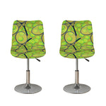 Tennis Ball And Racket Pattern Print Bar Stool Covers