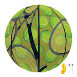 Tennis Ball And Racket Pattern Print Basketball