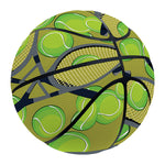 Tennis Ball And Racket Pattern Print Basketball