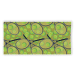 Tennis Ball And Racket Pattern Print Beach Towel