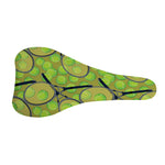 Tennis Ball And Racket Pattern Print Bicycle Seat Cover