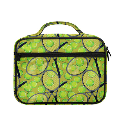 Tennis Ball And Racket Pattern Print Briefcase Bible Bag
