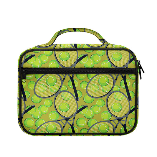 Tennis Ball And Racket Pattern Print Briefcase Bible Bag