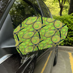 Tennis Ball And Racket Pattern Print Car Side Mirror Covers