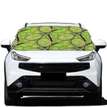 Tennis Ball And Racket Pattern Print Car Windshield Snow Cover
