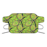 Tennis Ball And Racket Pattern Print Car Windshield Snow Cover