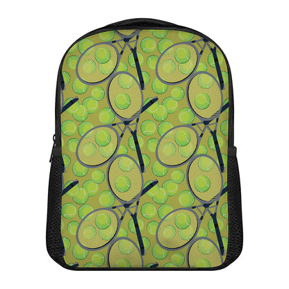 Tennis Ball And Racket Pattern Print Casual Backpack