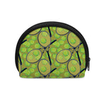 Tennis Ball And Racket Pattern Print Coin Purse