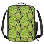 Tennis Ball And Racket Pattern Print Crossbody Lunch Bag