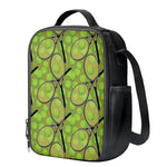 Tennis Ball And Racket Pattern Print Crossbody Lunch Bag